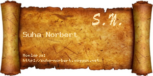 Suha Norbert névjegykártya